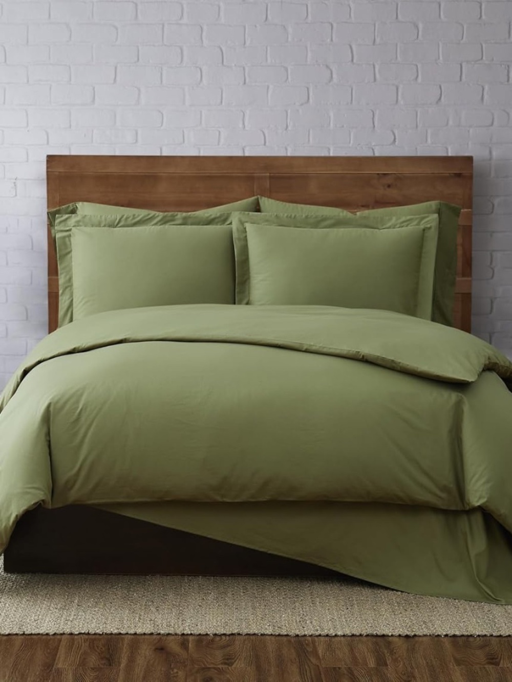 Brooklyn Loom Classic Cotton 200 Thread Count Solid 100% Cotton Percale 3-Piece